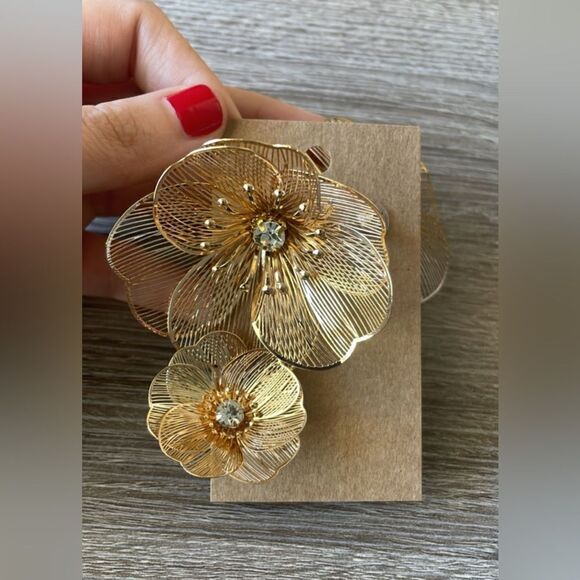 Bohemian flower earrings A168 - Picture 5 of 6